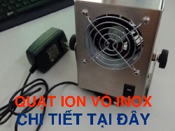 Quạt ion để bàn vỏ inox